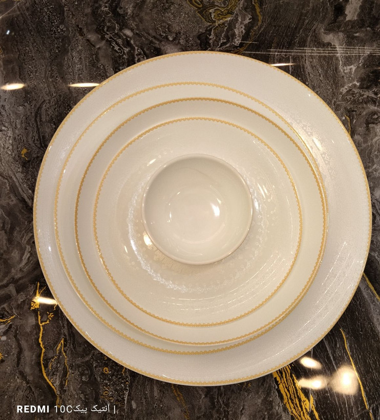 سرویس آرکوپال 26 پارچه شابا سفید برجسته برند دینو